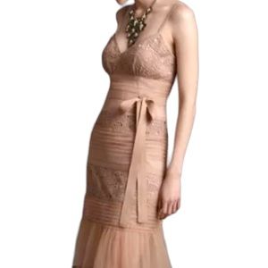 Tracy Reese Tan Lace Maxi Dress